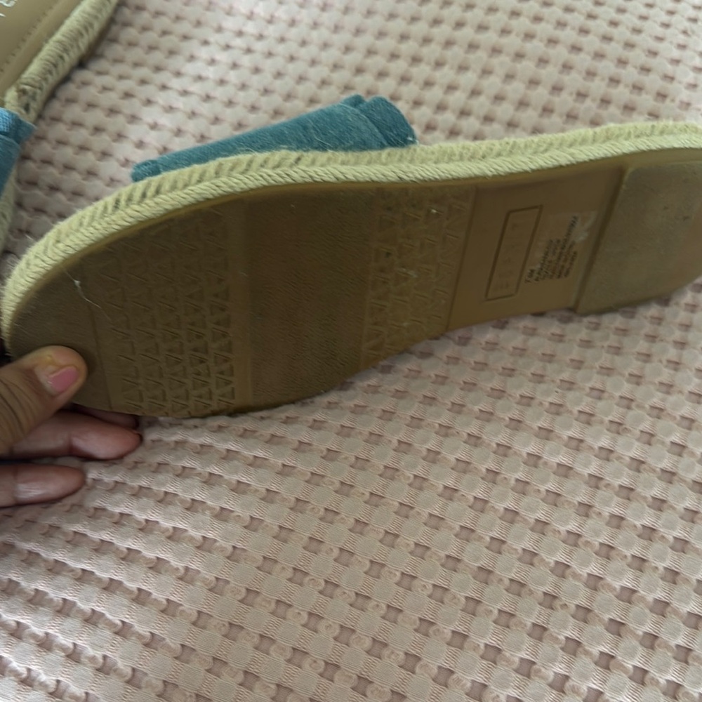 Nicely used: Esprit Blue and Tan Espadrilles Casual Summer Shoes size 7.5 - Picture 5 of 6